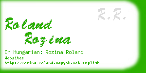 roland rozina business card